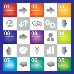 Business concept with 12 options, parts, steps or processes. Can be used for workflow layout, diagram, number options, web design.