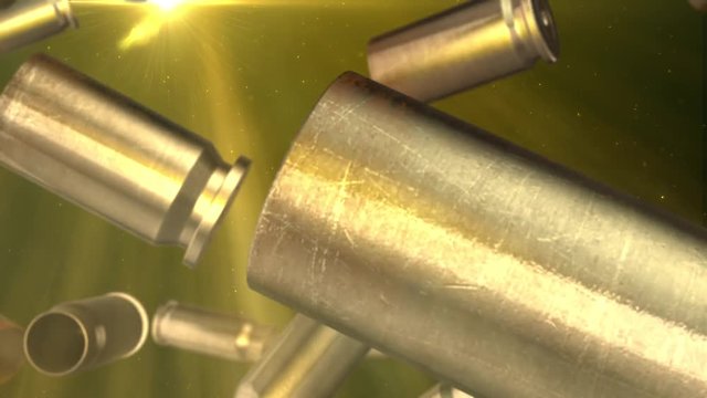 薬莢　薬きょう　弾丸　イメージ映像