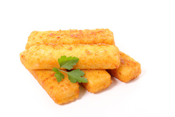 fish stick isolated on white