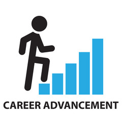 career advancement for business concept , icon and symbol