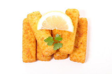 fish stick isolated on white