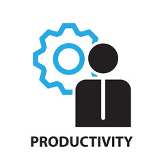 productivity for business concept , icon and symbol