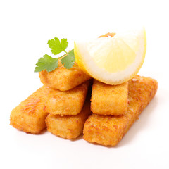 fish stick isolated on white