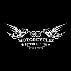 vector vintage motorcycle label or badge