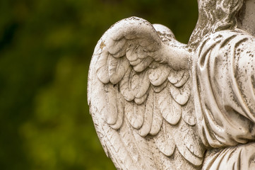 Vintage marble Angel at the old cemetery 