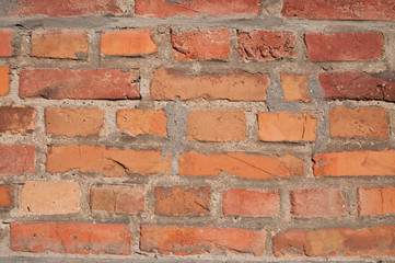 Fototapeta premium Backsteinmauer als Hintergrund für Werbung