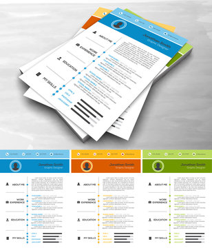 Resume. File contains text editable AI and PSD, EPS10,JPEG and free font link.