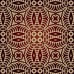 Vintage tribal ethnic backdrop, seamless texture. Boho fashion style background. Hand drawn vector illustration