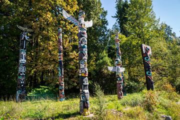Obraz premium Colourful totems