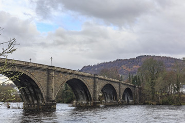 Historical bridge and river