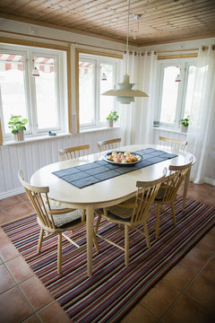 Kitchen table with six chairs