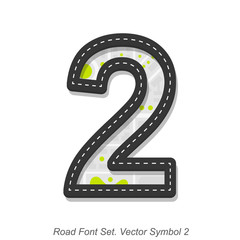 Road font sign, Symbol 2, Object on a white background