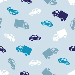 Wallpaper murals Cars Seamless pattern - car, truck