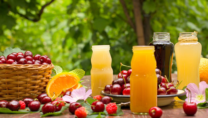 Healthy, refreshing fruit drinks