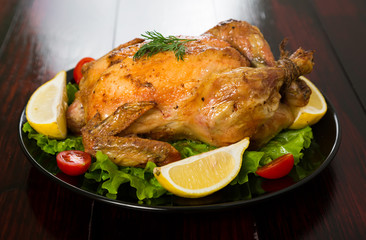 Fried chicken with vegetables