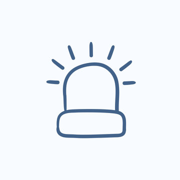 recommend clip art: Siren light sketch icon.