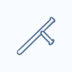 Baton sketch icon.