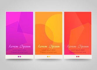 Modern colorful vertical banners. Vector illustration