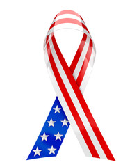 USA ribbon - 3d rendering