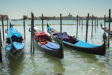 Fototapeta na wymiar gondolas in Venice, Italy 