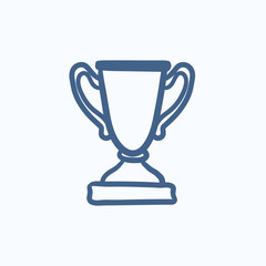 Trophy sketch icon.