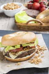 Burger with ingridients