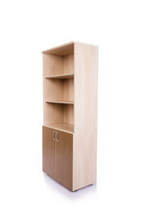 Office cabinet shelf isolated on white background