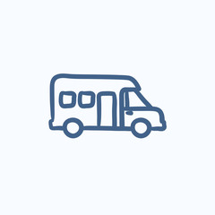 Motorhome sketch icon.