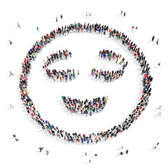 people 3d creative shape