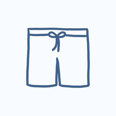 Swimming trunks sketch icon.