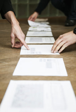 Documents on floor