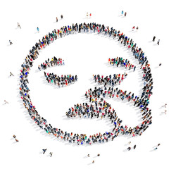 people 3d creative shape