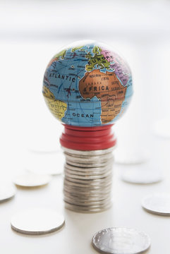 Earthglobe on stack