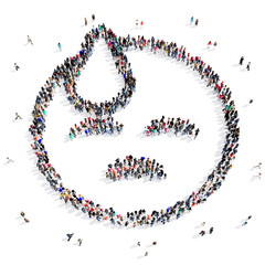 people 3d creative shape