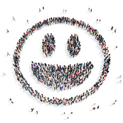 people 3d creative shape