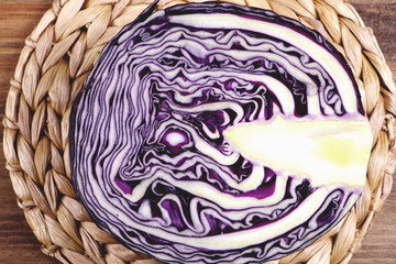 Raw broccoli  in close-up