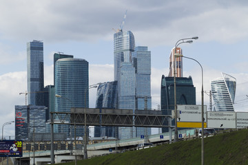 Fototapeta na wymiar Urban landscape with skyscrapers