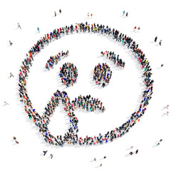 people 3d creative shape