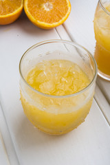 Orange juice ice