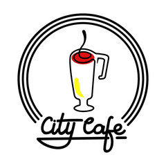 City Cafe Logo Template Design Vector illustration