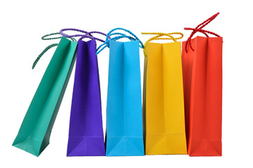 shopping bag on white background with clipping path
