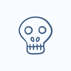 Computer security sketch icon.