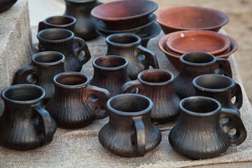 ceramic jugs sold in the market