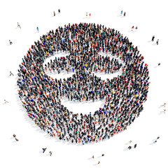 people 3d creative shape