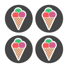 Ice cream icon set
