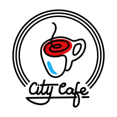 City Cafe Logo Template Design Vector illustration