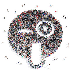 people 3d creative shape