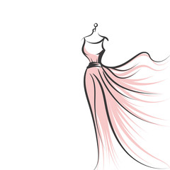 dummy dress hand drawing illustration vector