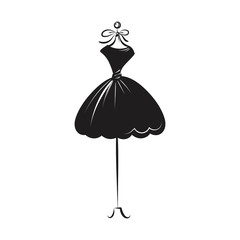 dummy dress hand drawing illustration vector