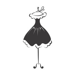 dummy dress hand drawing illustration vector